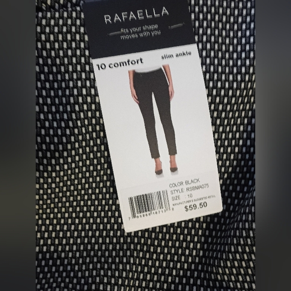 Rafaella Black and White Polka Dot Cropped Pants - Picture 14 of 15